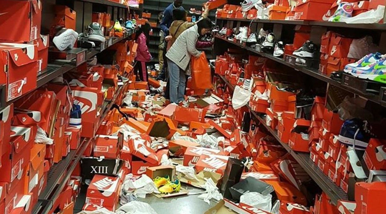 Friday shoppers tore this Nike store 